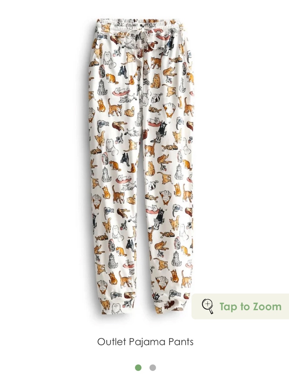 A Cat’s Life Cream Pajama Pants